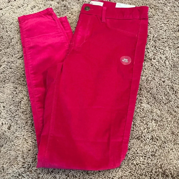 NWT new Set of 3 SO leggings jeggings girls 14 pink green blue denim - Picture 8 of 17